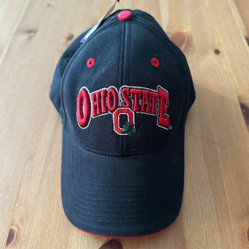 Ohio State Buckeyes The Game Black Red Adjustable Hat NWT NCAA Collegiate Cap